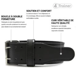 Ceinture De Force En Cuir - HALTÉROPHILIE - 4TRAINER -Cress Sport Boutique ceinture de force en cuir halterophilie 4trainer 2