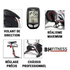 BH Fitness Rex H921 - VÉLO INDOOR BIKING - BHFitness -Cress Sport Boutique rex h921 velo indoor biking bhfitness 5